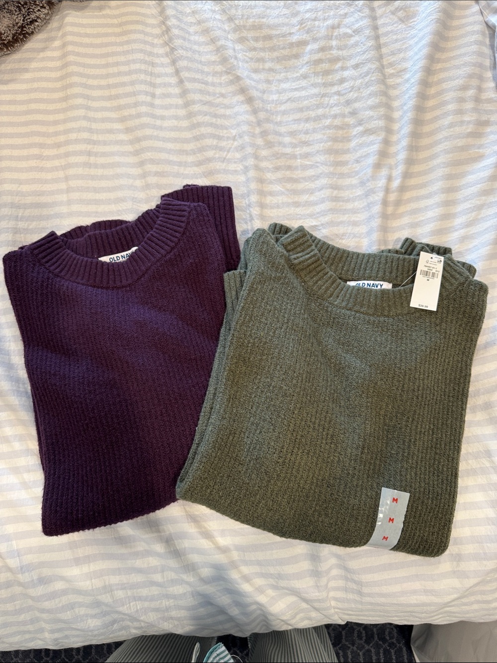 Old Navy women’s Crewneck Sweater - Purple & Olive
